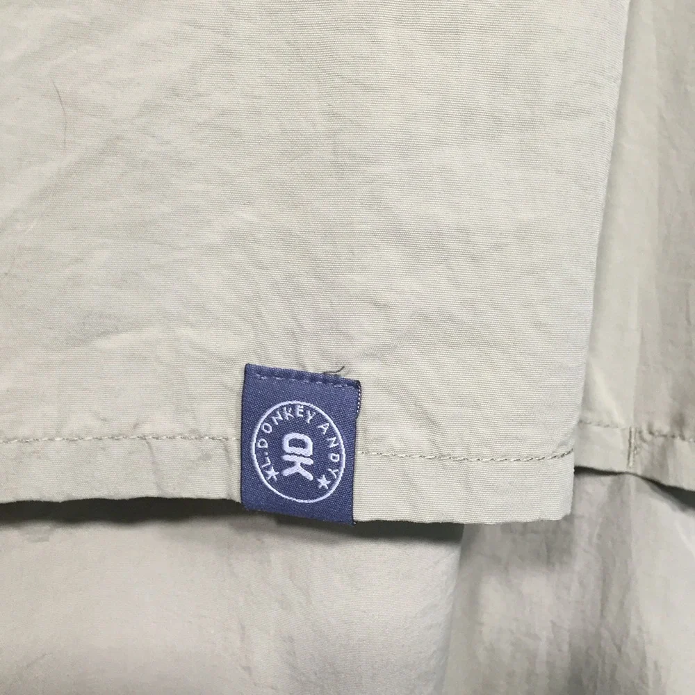 Little Donkey Andy Mens Power Dry Fishing Shirt Tan Khaki Vented Hiking Large